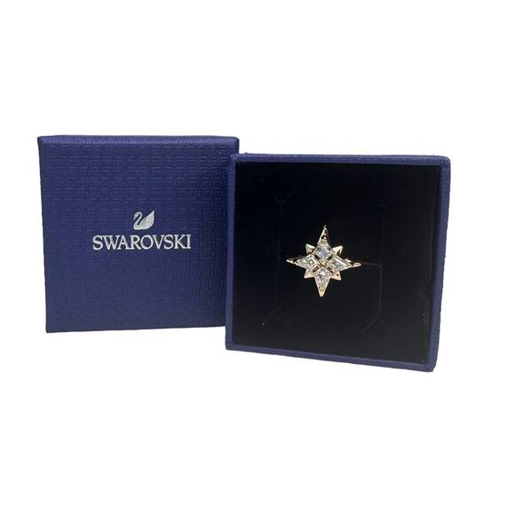 Swarovski Symbolic Star Motif Ring White, Rose-gold tone plated size 6 / EUR 52 - Picture 1 of 6